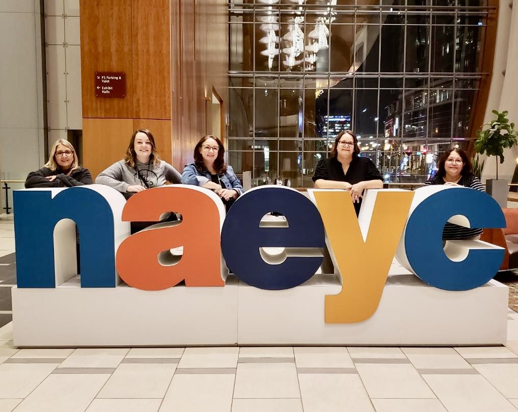 CarlenaSheeran's tweet photo. The Early Learning Academy (ELA) leadership team is in Nashville @NAEYC conference proudly representing the Hardin County community! π«Άπ #RegionalCollaborativeMember #ChildCareProfessionals https://t.co/G6RZAudhFn