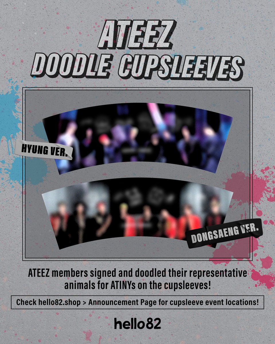 ATEEZcommunity's tweet photo. ATEEZ - THE WORLD EP.FIN : WILL
Cupsleeve Parties 🐰 

ATINY you can grab yourself a customised @ATEEZofficial designed cupsleeve at one of the comeback parties near you!
Check out the link below for ALL locations!🎉
🔗
https://t.co/ebZUSrKP36

#ATEEZ #에이티즈 #WILL https://t.co/TZ4oiMb8UQ