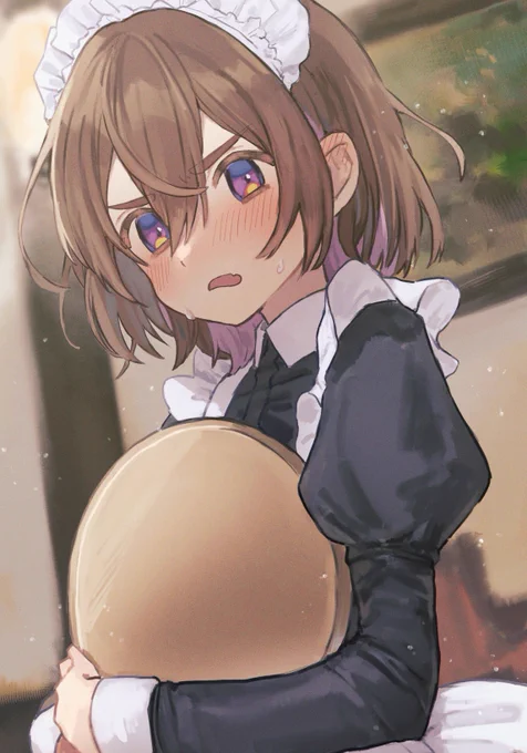 バイト中はコンタクトレンズなんだね#つくねあーと 