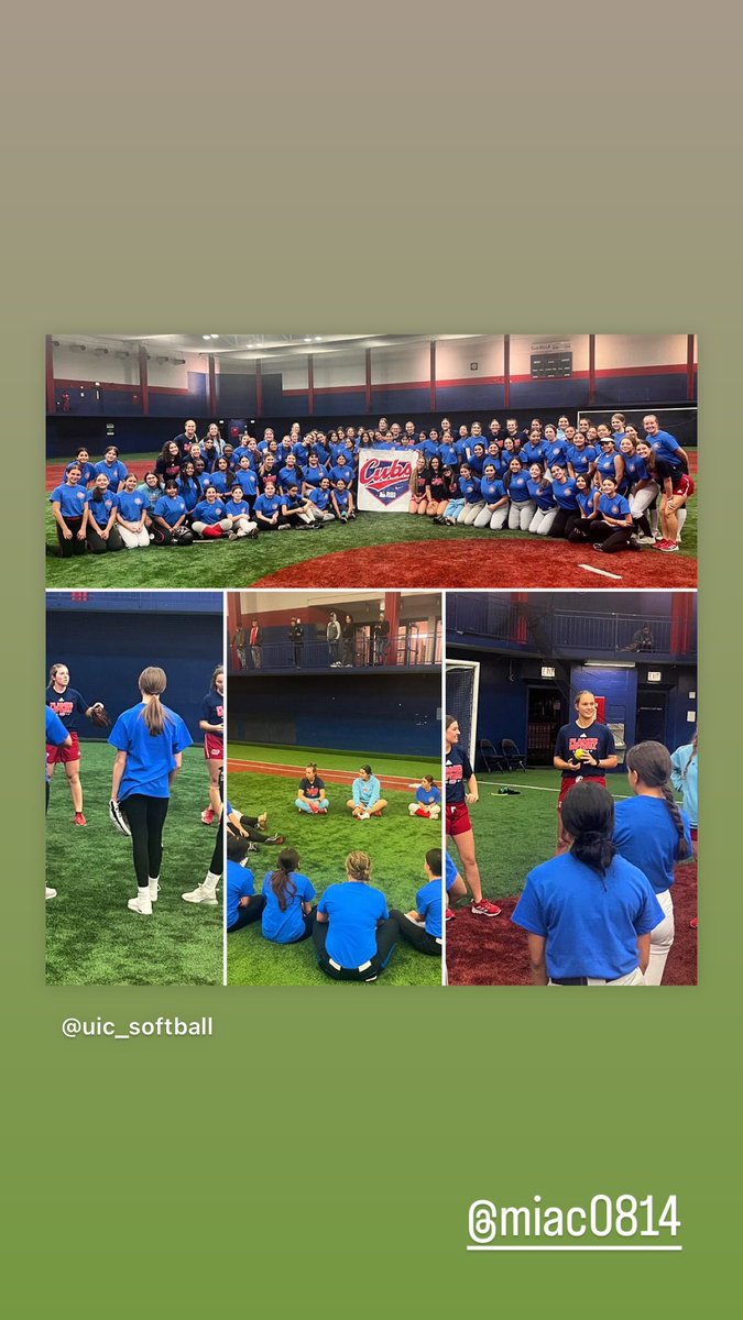 MiaCollazo14's tweet photo. Attended a softball clinic led by @UIC_Softball! Thanks to @Curylo @JamieBuksa. I was impressed by the positive and inclusive environment that you created for all participants. Itβs everyone involved is passionate about the sport and eager to support each other. π₯ #futureflame https://t.co/kop0jqicXJ