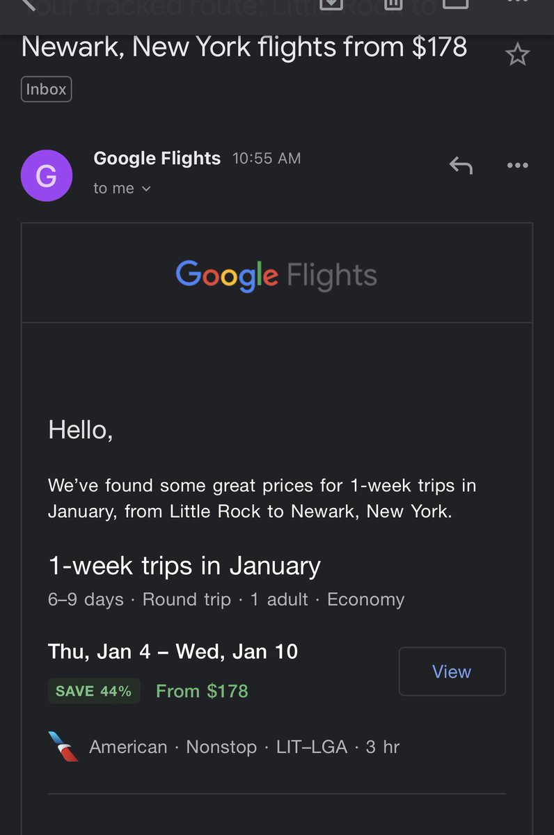 #arkansas travelers!! If you want to visit NYC, direct flights are less than $200 for January😃 

#flightdeal