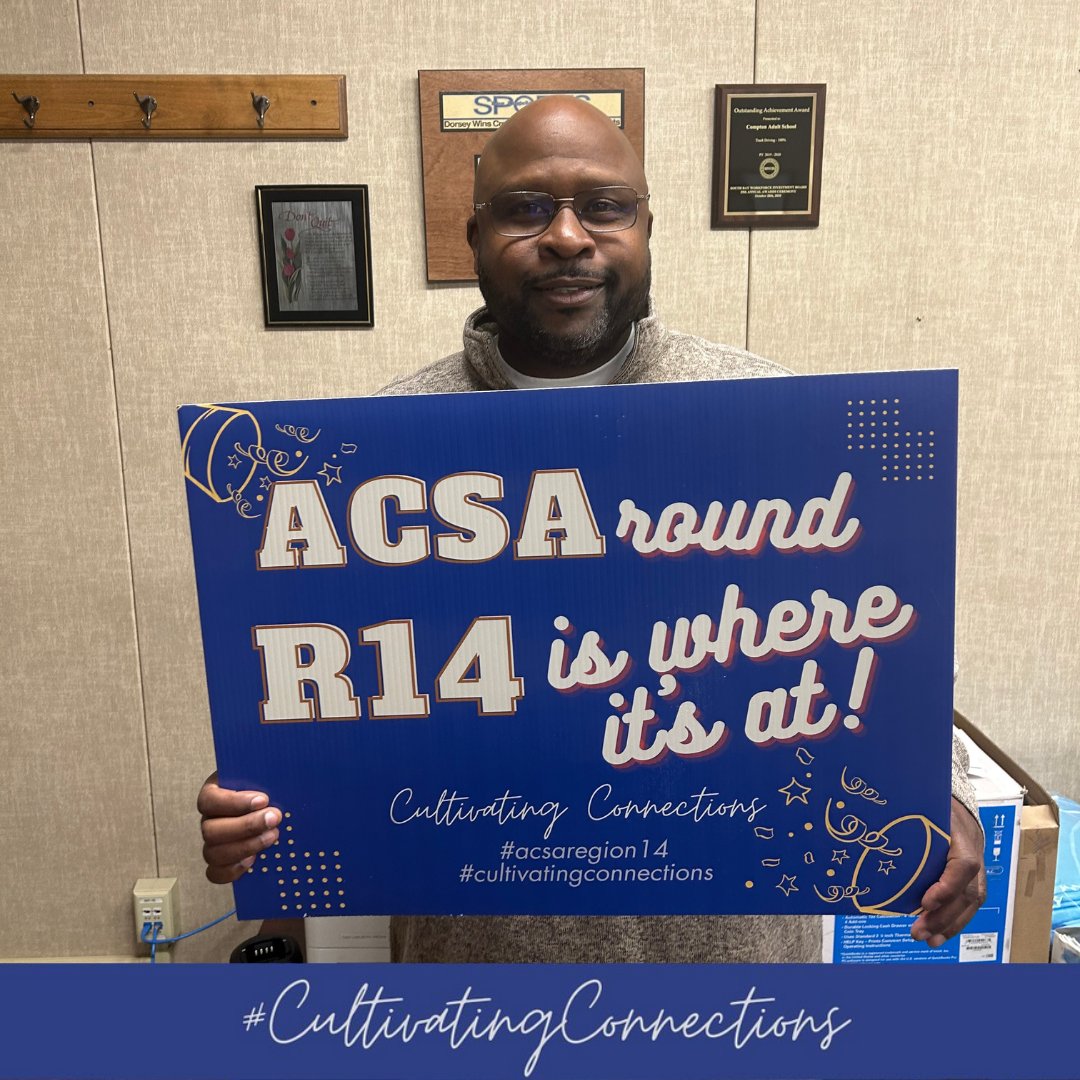 ACSA Region 14 (@acsaregion_14) on Twitter photo Jessicka Mears is bringing the ACUSA/Compton chapter to the #CultivatingConnections party! She's connecting with <a href="/ComptonUnified/">Compton Unified</a>'s Doi Johnson from the Compton Adult School - he's an innovative leader that's giving students the skills & tools necessary to be successful #acsaround Jessicka Mears is bringing the ACUSA/Compton chapter to the #CultivatingConnections party! She's connecting with <a href="/ComptonUnified/">Compton Unified</a>'s Doi Johnson from the Compton Adult School - he's an innovative leader that's giving students the skills & tools necessary to be successful #acsaround