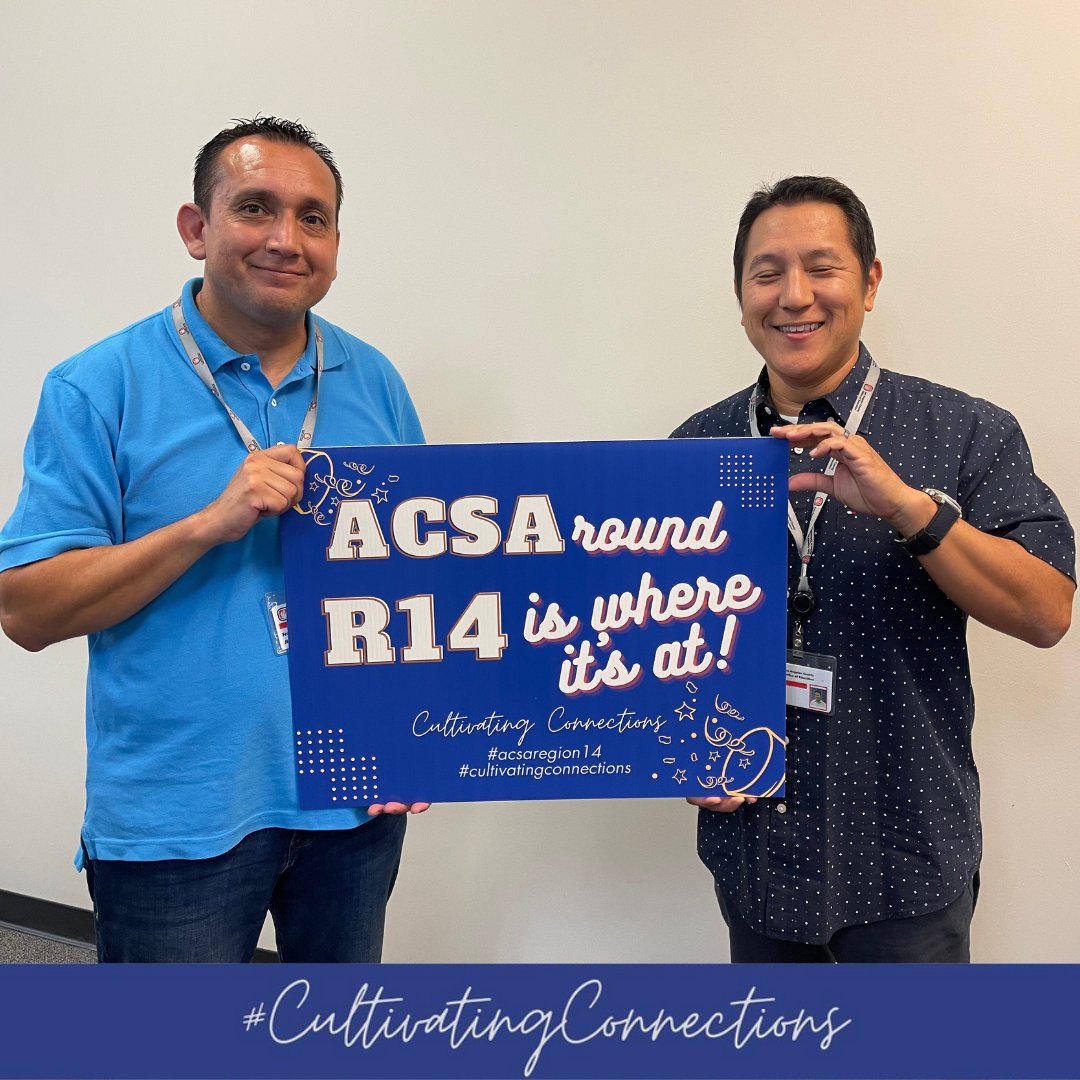 The ALACOSA/LACOE chapter is #CultivatingConnections!  Francisco Jimenez passed his sign to @LosAngelesCOE's Shin Park for going above and beyond to serve his LEA's!
#acsa #r14 #acsaregion14 #cultivatingconnections #acsaround