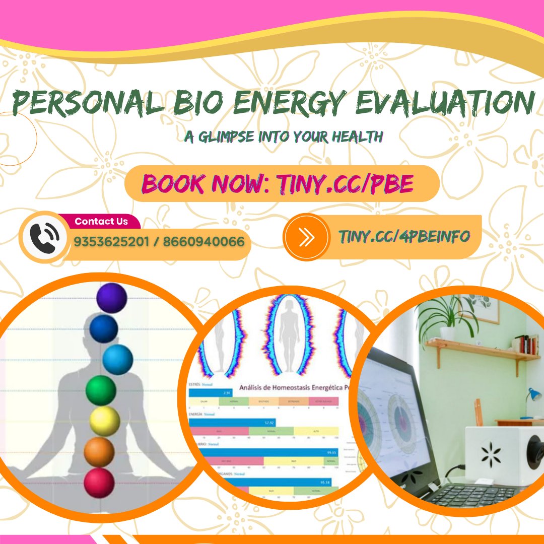 SSIAR presents Personal Bio-Energy Evaluation       

Click here to book your spot: tiny.cc/pbe       

Know More : ssiar.org/programs/bio-e…………       

For appointment : tiny.cc/pbe       

Contact: 9353625201, 9916127792, 8007670924