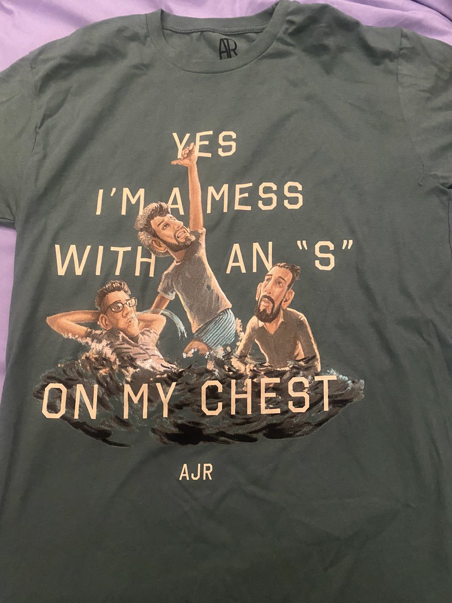 Official merch for The Maybe Man! 

Got this at the album release show in NYC 😍 will DEFINITELY be wearing this at the MSG show in July 💖

#AJRBrothers #AJR #TheMaybeMan #TMM #YesImAMess