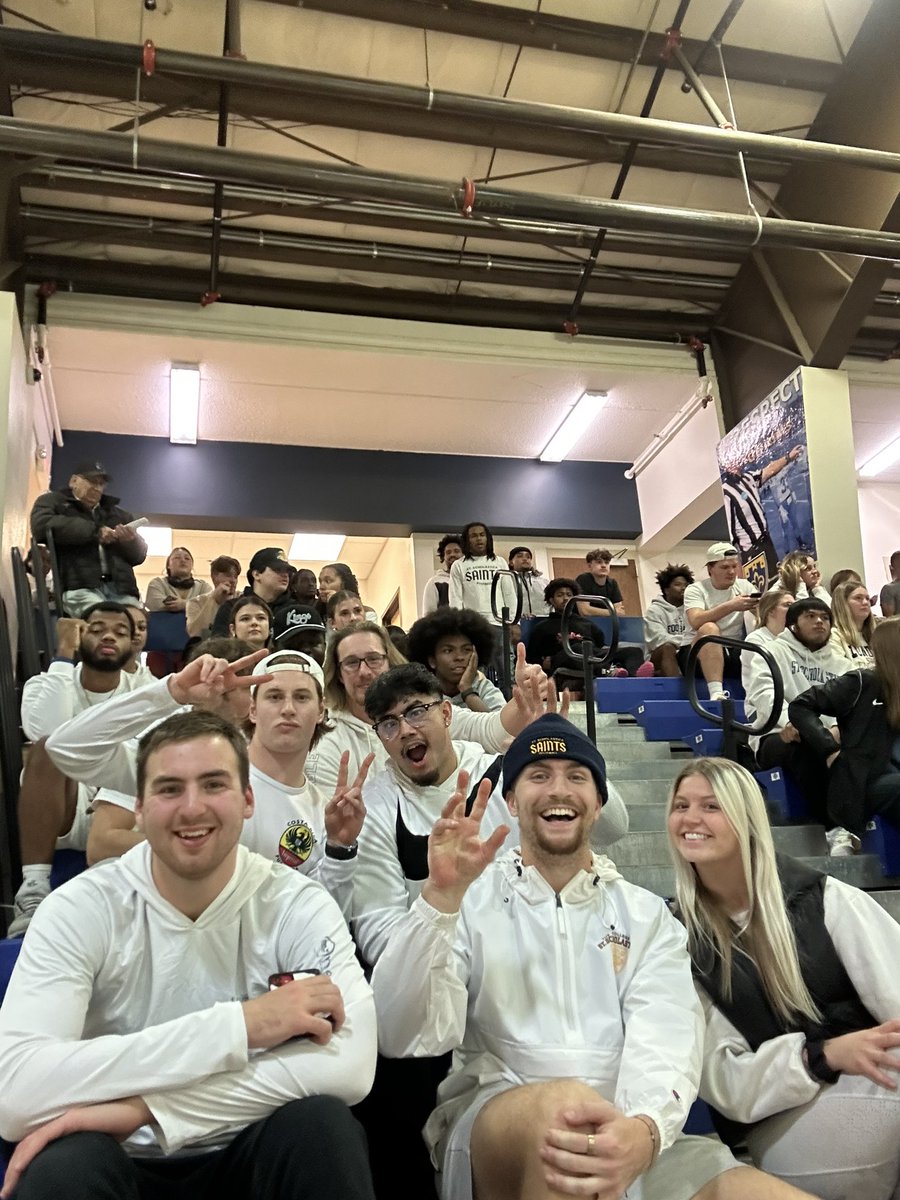 At the @csssaintsbball game love my student-athletes