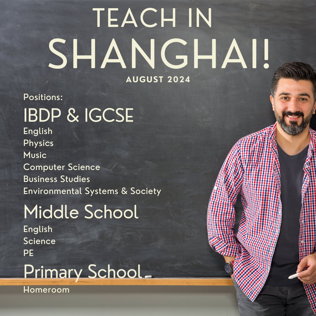 ies_pg's tweet photo. Start the next school year in Shanghai! Link in bio #teachingjobs #Shanghai #shanghaiteachers #shanghaijob #teachinchina #internationalteacher https://t.co/JUFw2rmZlB