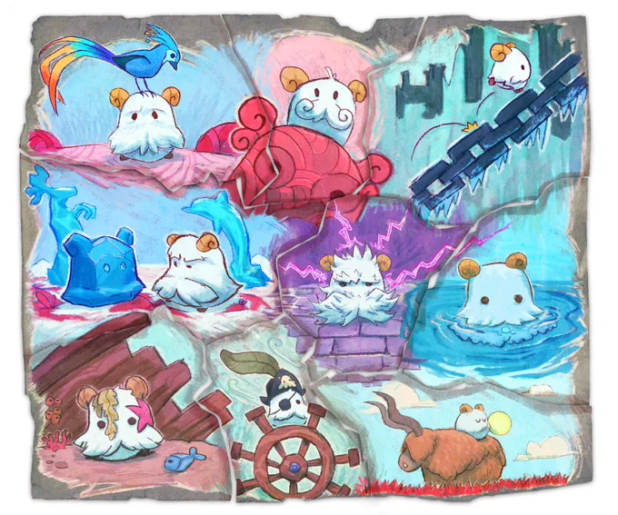 The full Sad Poro mural from Song of Nunu 