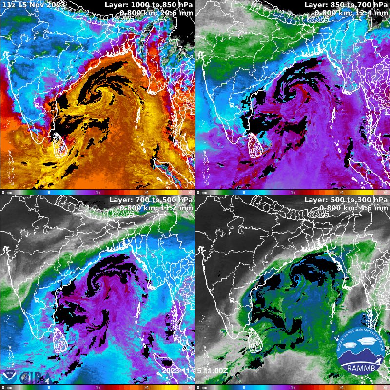 MasRainman's tweet photo. Depression over Bay as Intensified in to DeepDepression.Will move bit NW Direction and there after it will take NE curve.After Recurving hope some shear may affect & the system may loose its shape and move towards West Bengal. #94B #Cyclone #Masrainman #Elnino #PIod #Odissa #WB https://t.co/JNNJDGZaCF
