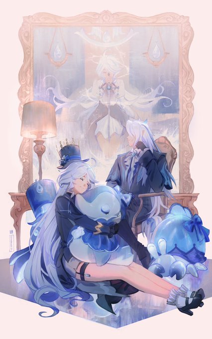 フリーナ(原神) ,ヌヴィレット(原神) 「Lady Justice #genshin