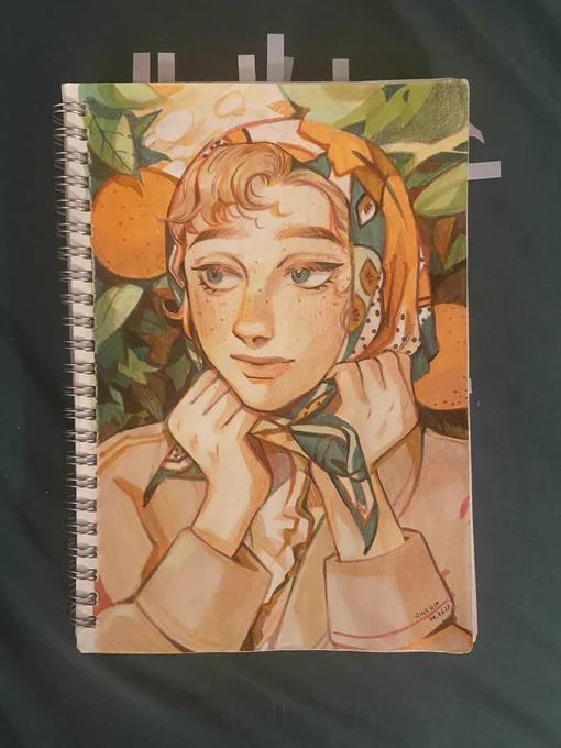 Assorted full color sketchbook pages 