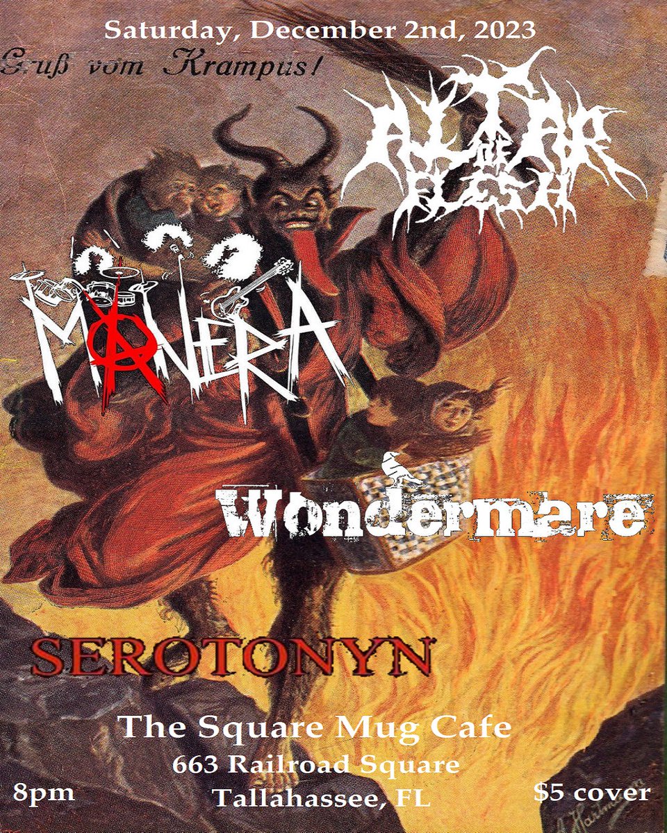 AltarofFlesh's tweet photo. Dec 2nd @ The Square Mug Cafe! https://t.co/Lt08VcsIrU