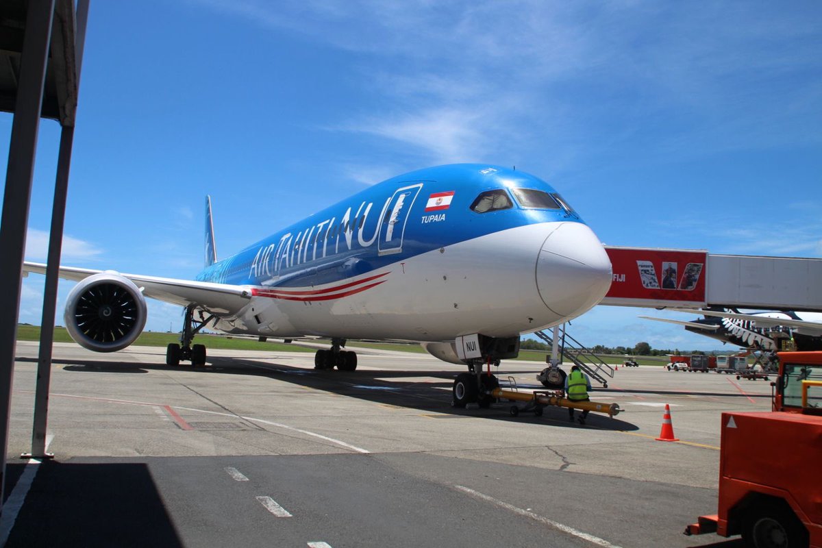 NadiAirport's tweet photo. Ioarana | Bonjour @AirTahitiNui โฆ hope you enjoyed a brief stop over at Nadi International Airport ๐ซ๐ฏ โฆ safe journey back to Papeete #sotatale #maruru #aurevoir ๐ซ https://t.co/2inGCyOgKj