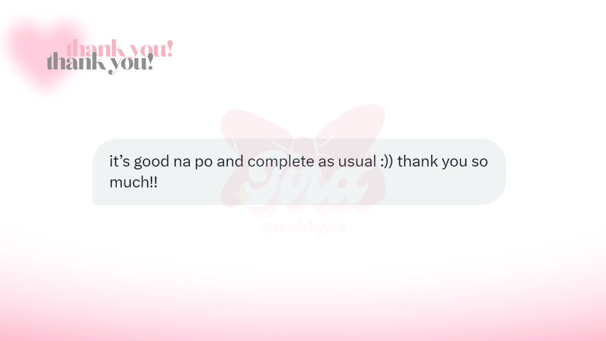 🎀 feedback from a regular client ࿐

worked with this client on a number of reflection papers related to accounting. so grateful that my works are appreciated and deemed helpful. 🥹✨