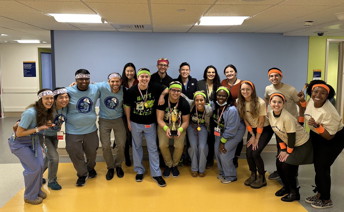 ChristineLee_MD's tweet photo. Welcome to the 1st annual @BostonChildrens GI Fellows Olympics!  It was a super fun contest of 3 events- endoscopy sim relay races, “escape the tower” problem solving and GI/ pop culture trivia!  In the end, team “Happy Golytely” won the trophy/ bragging rights! Till next year! https://t.co/PUfLZwZcWD