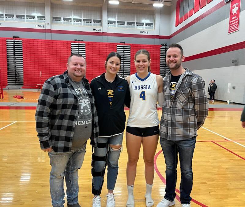 RussiaVball's tweet image. District 9 Awards and Senior All-Star Match for Roni Poling and Carley Scott! Congrats to both girls on fabulous senior seasons and high school careers!  Extremely proud of both of you! #1Vision #Team50