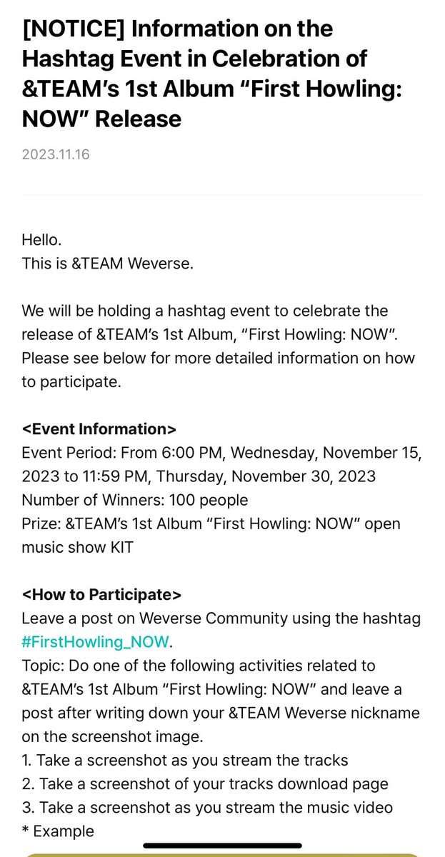 K1NGKEI's tweet image. LUNÉ please join the hashtag event as well in Weverse they will gave prizes as well too. 

Winner: 100 people
Price: FIRSTHOWLING NOW open music show kit. 

If you want to grab this opportunity stream and join. 

#andTEAM #FirstHowling_NOW