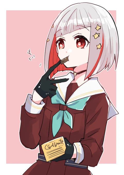 綴理先輩と栄養補給(チョコ味)#蓮ノ空美術部