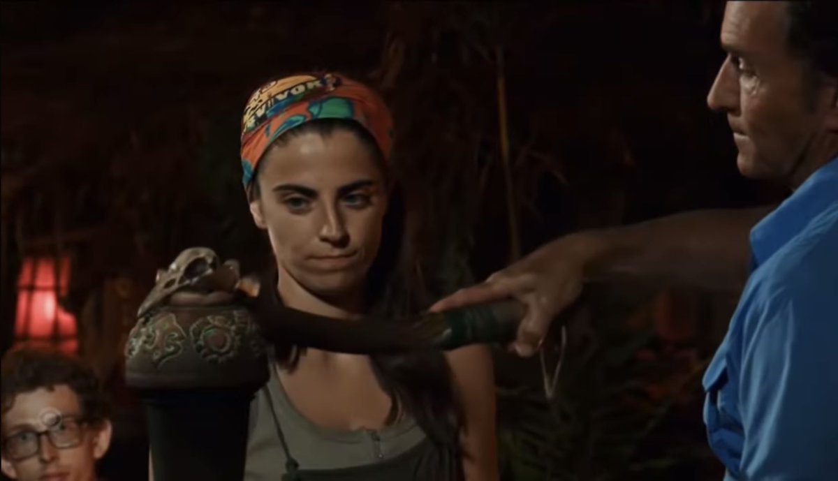 SabolSawyer's tweet photo. So with tonight’s episode we got the conclusion to one of the funniest &amp; let’s just say it, best revenge arcs in #Survivor history #Survivor45 https://t.co/7P6gdNkVs4