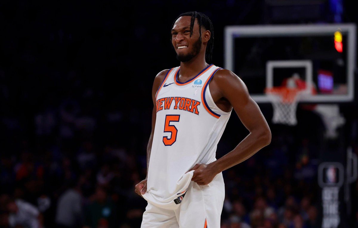 TheStrickland's tweet photo. “Trae Young knows Immanuel Quickley cannot guard him.”

-Dominique Wilkins 

Reminder for y’all, Trae Young is 10-33 lifetime when defended by Quickley. He also was 4-12 tonight and missed the game tying free throw. The Hawks are now 0-2 vs the Knicks.

Better luck next time. https://t.co/eqMMqH9YgH