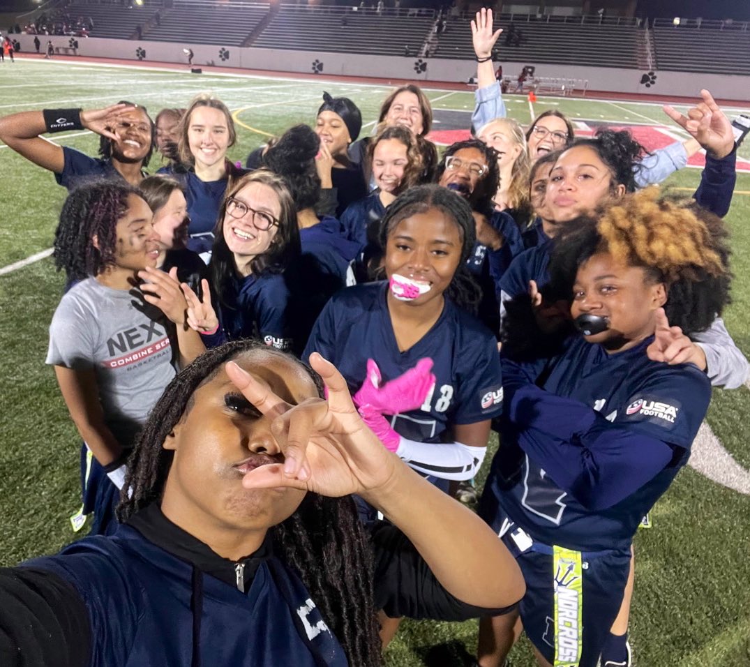 norcrossflag's tweet photo. Finished up our season with a 26-13 loss against @FlagMvhs - TDs by Tee Jenkins &amp; Jordyn Walker &amp; Emma Sidey on the ex pt and a great 28-0 win against @RCHSBulldogs w/ TDs by Jenkins (2), Walker, &amp; Sidey along w ex pts from Jenkins &amp; Ki Goodloe!! @GDPsports @norcrosssports https://t.co/u64vrVQvn7