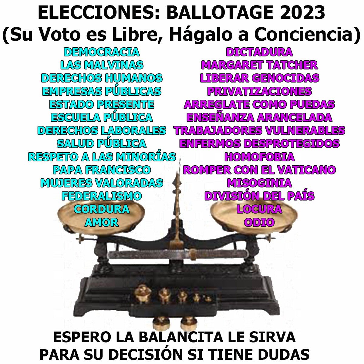 joserabirad's tweet photo. Es tu conciencia, tu dignidad, tu solidaridad y valores humanos los que deciden el futuro de todos los Argentina. Unidos por la Patria VENCEREMOS https://t.co/QBXnFEvE7e
