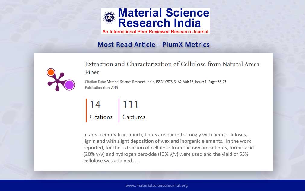 msri_journal's tweet photo. Read the article here - https://t.co/YYasZpMoWv
Extraction and characterization of cellulose from natural areca fiber
#ArecaFiber #Delignification #FiberCellulose #FormicAcid #HydrogenPeroxide #Material #MaterialScience #nanoscience #nanotechnology #nanomaterials #Nanoengineering https://t.co/KjwXPHJztT