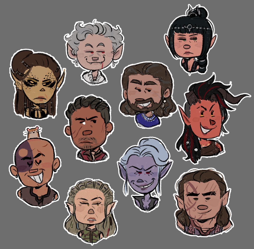 queensiecase's tweet photo. i havent drawn in a hot minute, bg3 had me in a chokehold https://t.co/wK7I7vFkUI