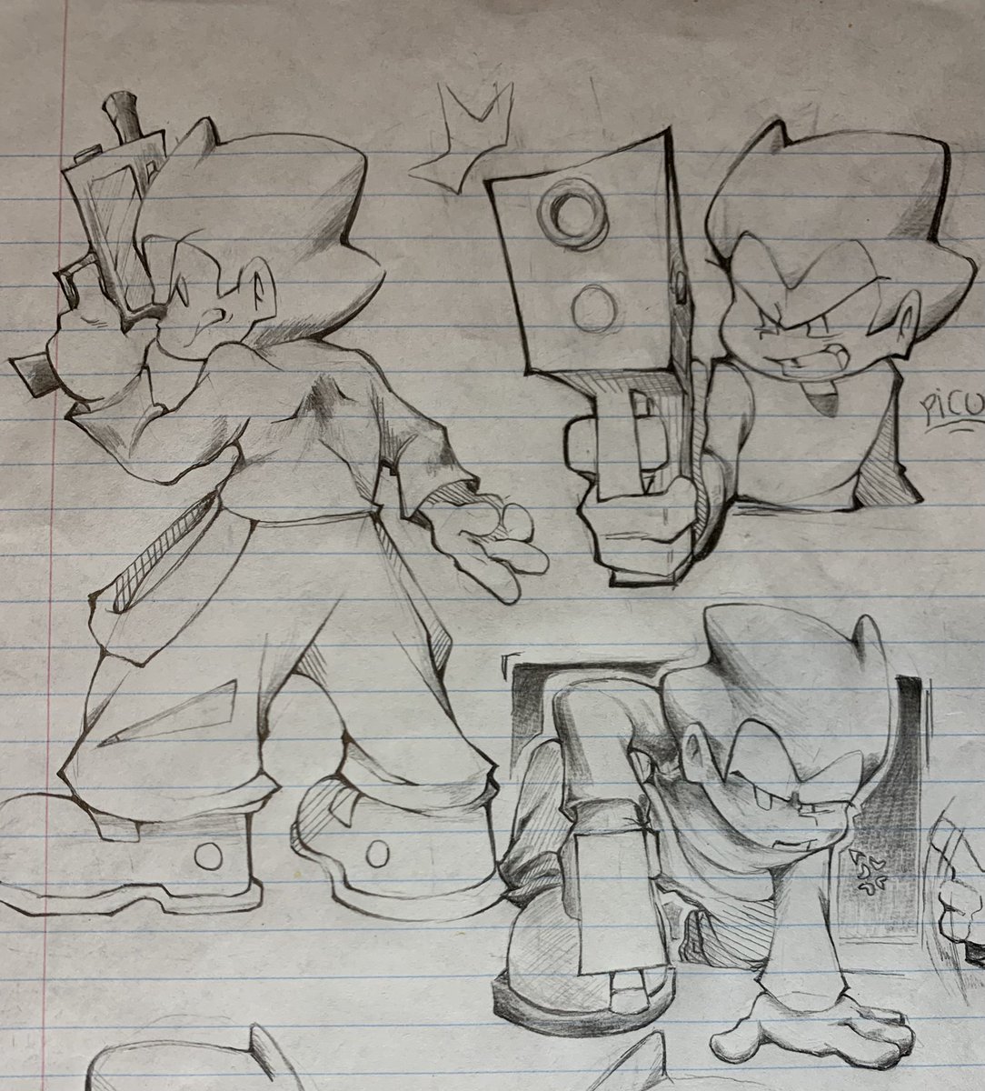 PicoSimp7's tweet photo. Guns hurt to draw. 
#fnfpico #fnf https://t.co/sNP30ZNtV8
