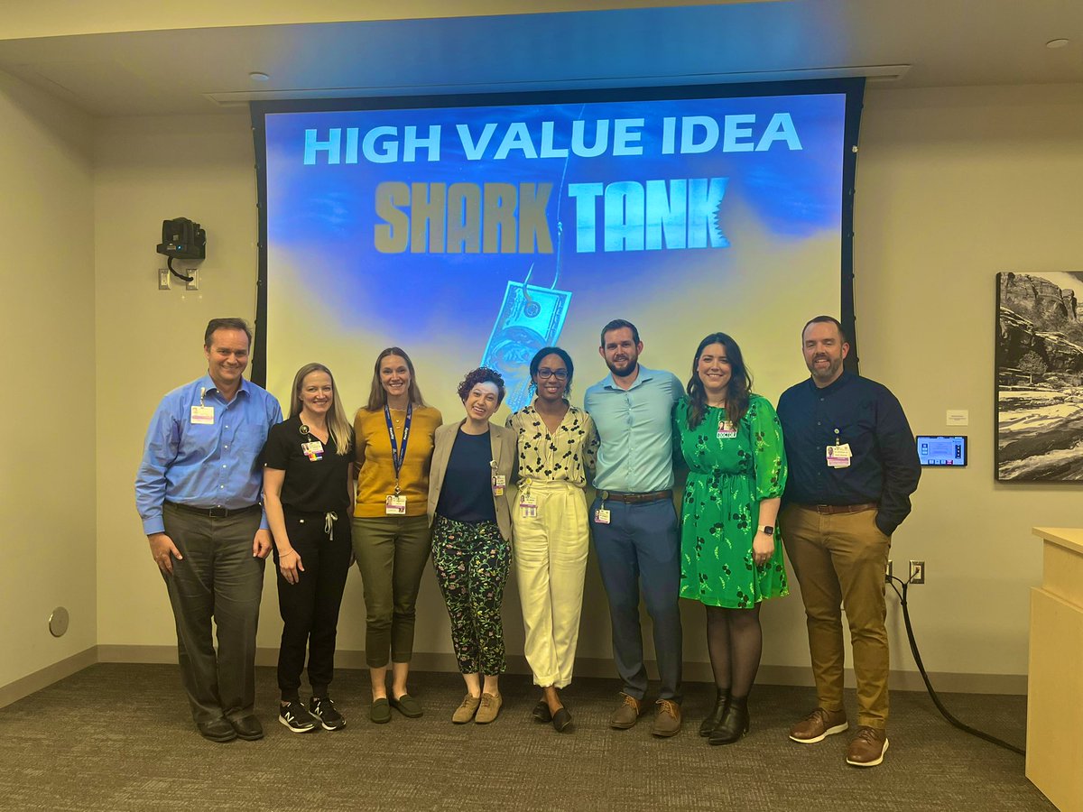 Another High Value Idea competition is underway, kicking off with the Shark Tank tonight. So many fantastic ideas to improve care for our patients! Congrats to the 4 selected finalists! #HighValueCare #GME