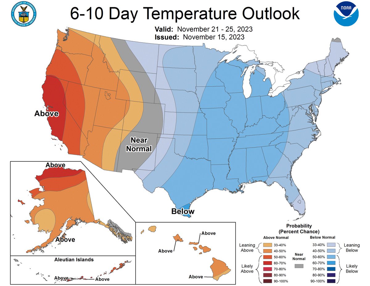 spann's tweet photo. U.S. temperature outlook for the Thanksgiving holiday period… https://t.co/Gjlu6f3Boc