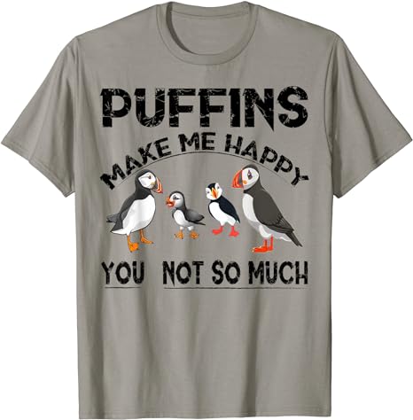 TShirtAmazonUS1's tweet photo. https://t.co/Xfljq7AX3R
-
Dive into life.
Always bring enough to share.
Be adaptable.
It's not all black and white.
Keep your cool! 
Puffins Make Me Happy -Natural Birds Love Family member Gift T-Shirt Amazon https://t.co/HkTPH5zsu5