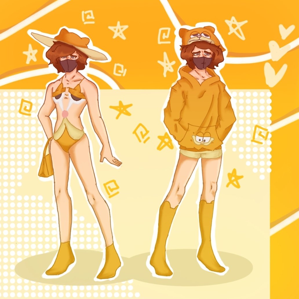 D1cksforR4nb00's tweet image. I drew r4nb00 in g4rfi3ld outfits since they love g4rfi3ld so much.🧡