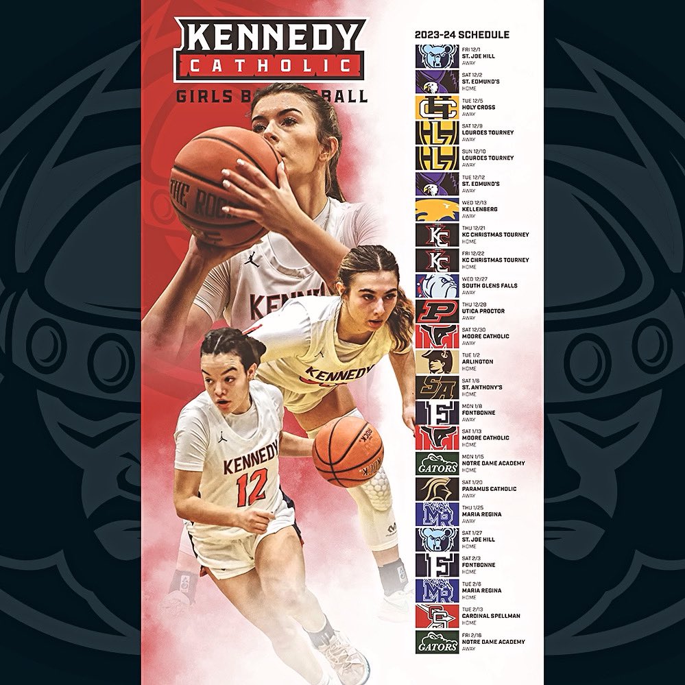 2023-24 Schedule drop! One of the toughest in the county! Kennedy Catholic is a destination if you want to compete with some of the best in the tri-state area!