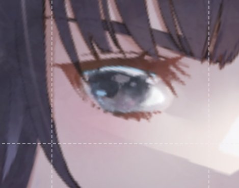 最近のハイライトは、瞳の上に横長にいれて、ちょっと光の溜まってるところをつくるのがマイブーム。 