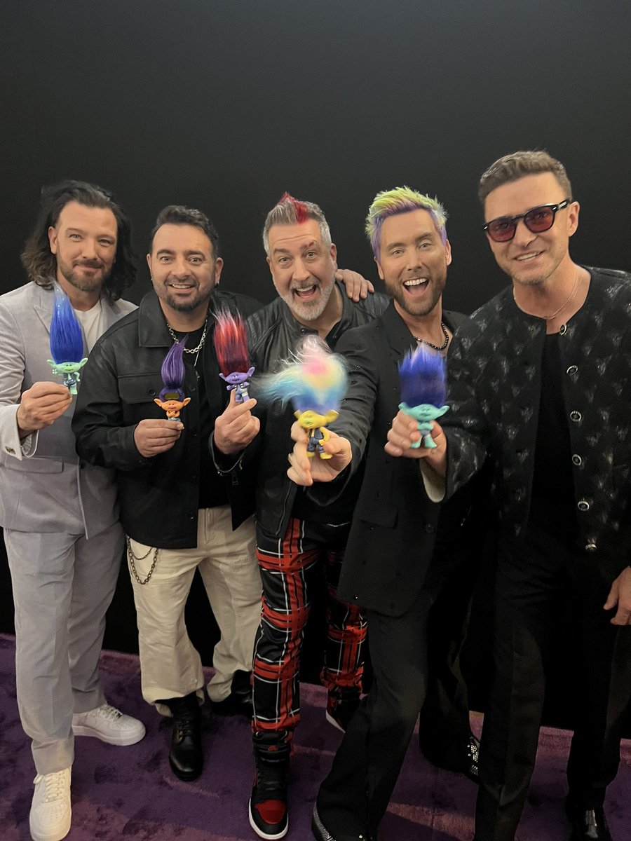 Thank you to Mattel for creating these one-of-a-kind *NSYNC Trolls! Experience #TrollsBandTogether in theaters THIS FRIDAY! Get tickets: trollstickets.com
