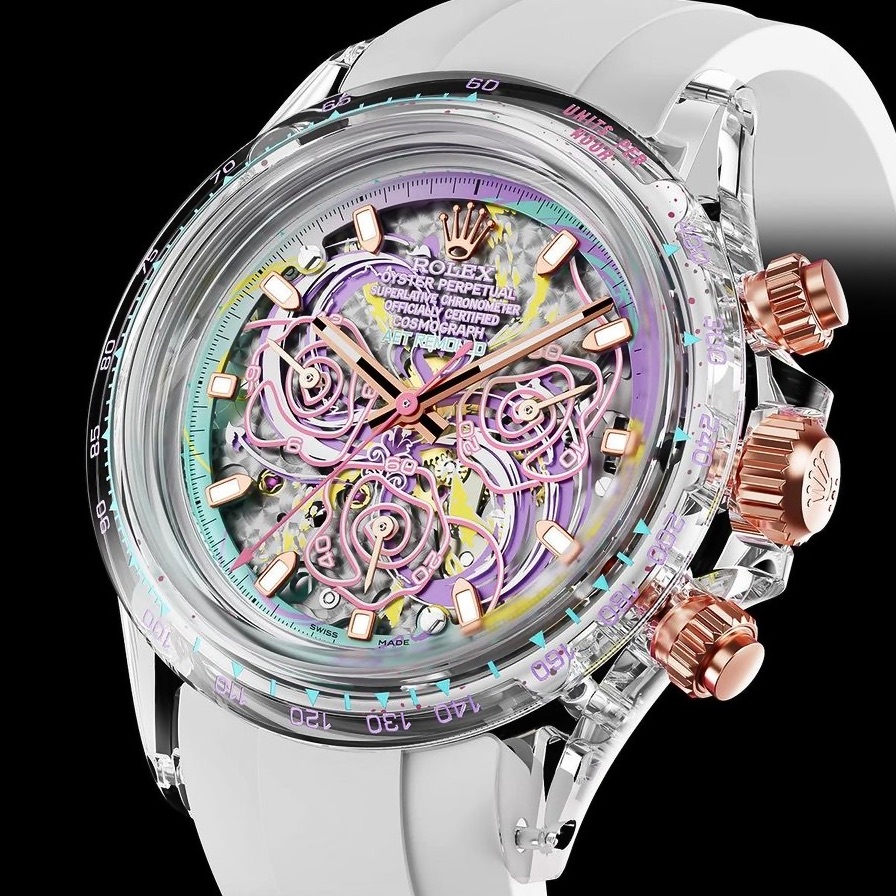 WORLDTIMER_'s tweet photo. AET REMOULD Sapphire Rolex Daytona EROS (Retail:HK$703,000)

Price &amp; Watch Details: https://t.co/zPNzFa3L0Z

勞力士 地通拿 水晶透明手錶

#pinkrolex #rolexpink #pinkdial #pinkwatch #pinkwatches #rolexpinkgold #LuxuryWatch #LuxuryWatches #rolexcollection #hmosercie #hmoser #breguet https://t.co/HMetPYqcEX