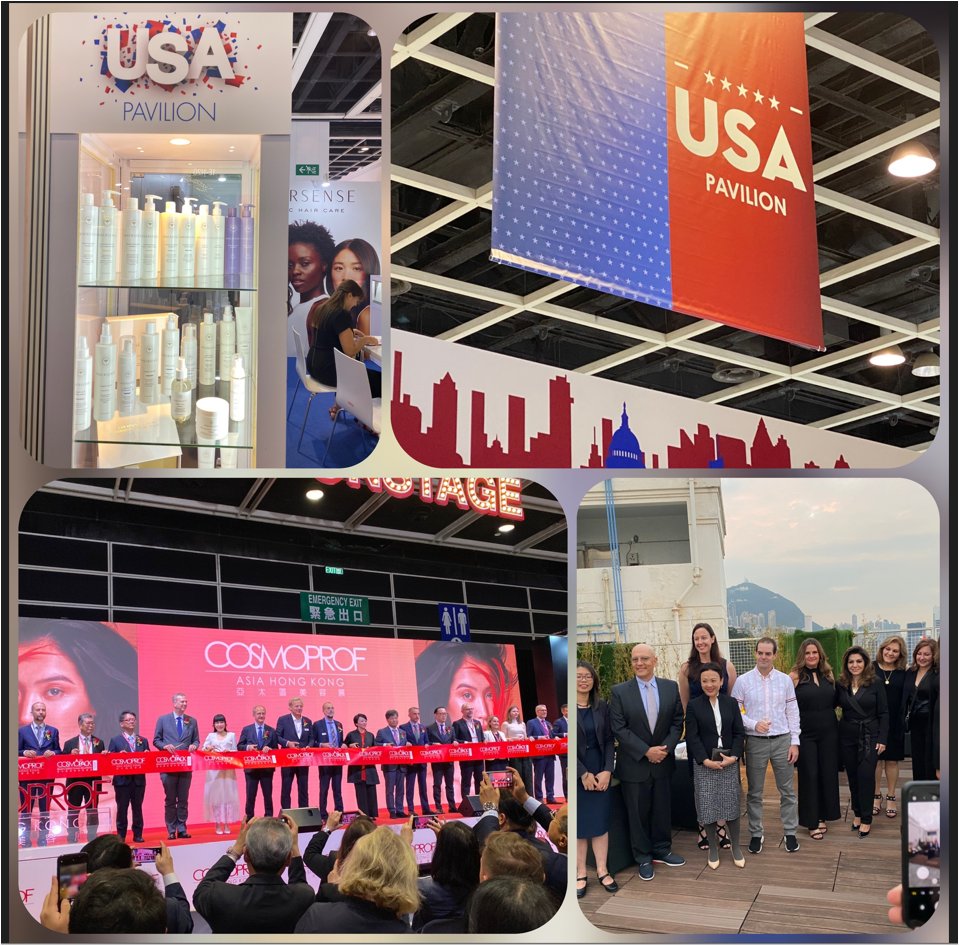 USCSKOREA's tweet photo. #Cosmoprof Asia is taking place in Hong Kong from November 15 to 17.  Please stop by USA pavilion at Hall 1E of HKECE to explore the latest and most sought-after products from top US exhibitors! https://t.co/3MtH0VvZZG