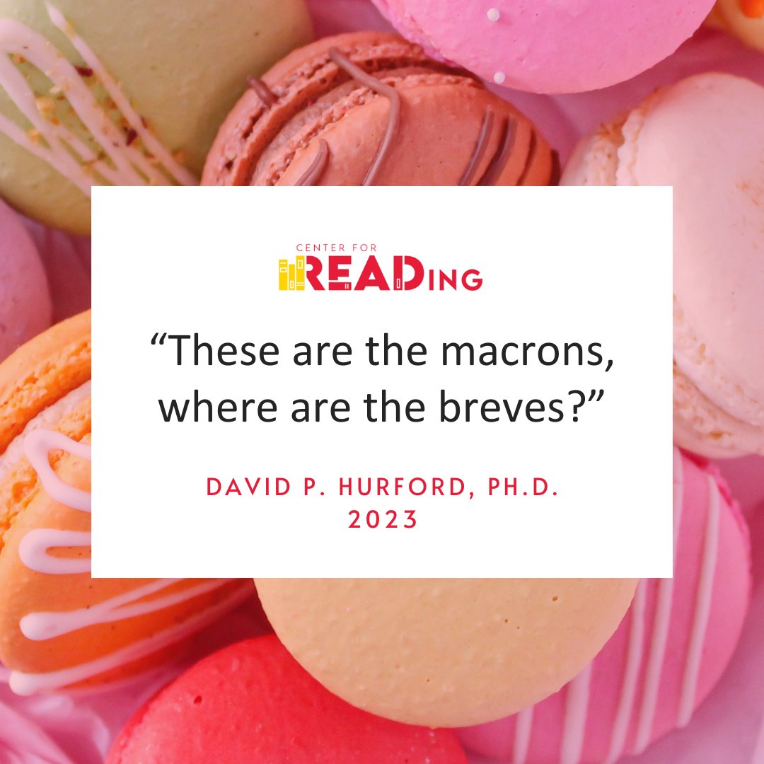 Center4Reading's tweet image. When you give a #dyslexia expert a dessert...

We are thankful for the lovely macarons at #DecodingDyslexia OK&apos;s celebration, for our executive director&apos;s sense of humor, and for everyone who is making life better for individuals with #reading difficulties.

#HappyThanksgiving