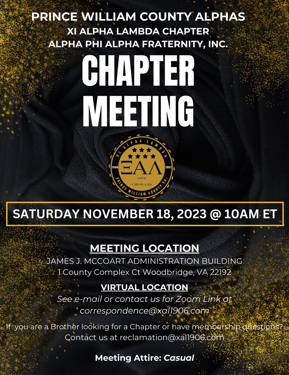 Brothers!! Come join us this Saturday November 18th @ 10AM ET for the last Chapter Meeting of the year before we break for the holidays. See flyer for details. 06!!🤙🏾