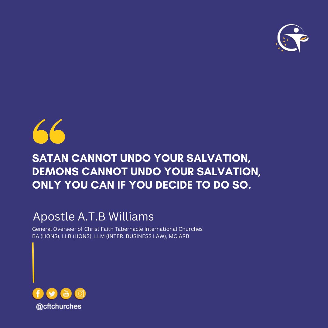 cftchurches's tweet photo. #cftchurches #ApostleATBWilliams #christfaithtabernacle #faithoverfear #overcomingtheodds #OvercomingTheDevil #christianlifestyle #ChristianLife #christianlifecoach https://t.co/rWZCJFXldF