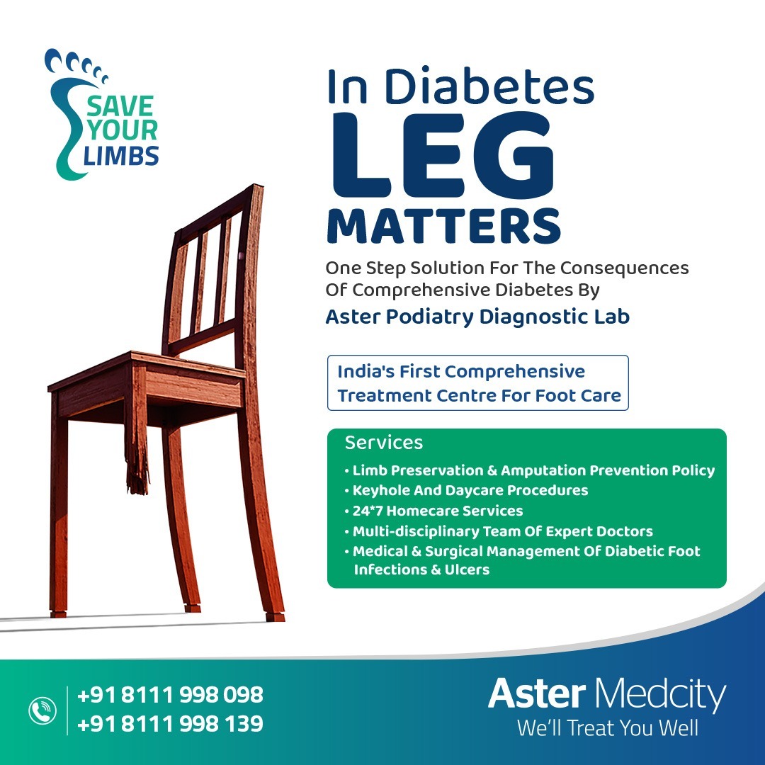 Get rid off diabetes with #Astermedcity.Our Podiatry Diagnostic Lab is all set to treat your diabetes related issues. To know more, call: 8111998098 #podiatry #feet #footcare #foot #foothealth #diabetes #podiatrylife #healthyfeet #toenails #diabeticfootcare #footandankle