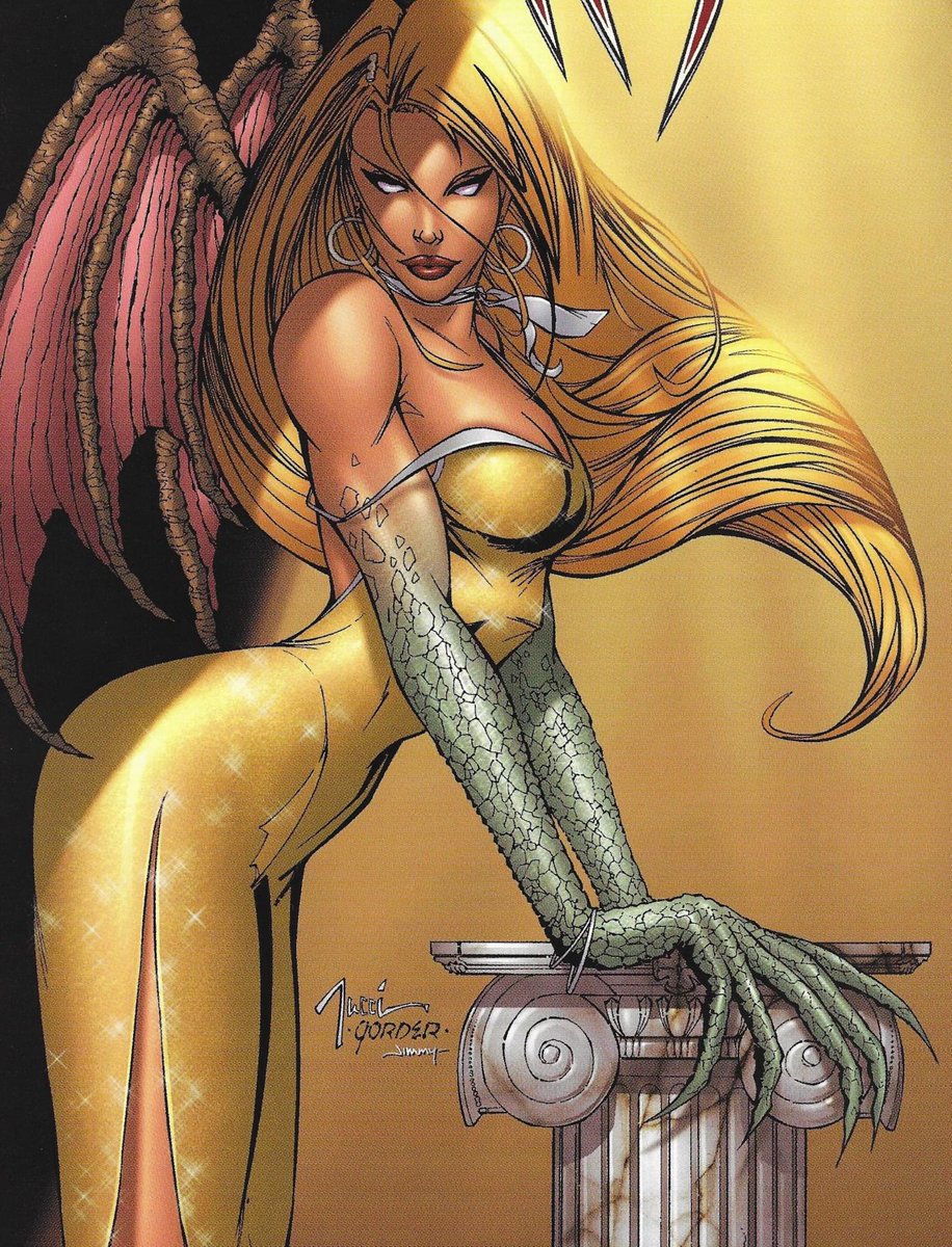 whatjenlikes's tweet photo. Darkchylde was one of my favorite comic books. 

Darkchylde is the story of Ariel Chylde, a cursed teen who can become the creatures from her many nightmares, and then must save her small town from the forces of darkness she's set free. https://t.co/waqanRqCY2