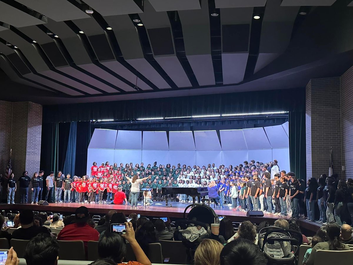 Our Future is Mayde!! What an amazing vertical choir showcase for the Rocket Singers and all the choirs in our community. Thanks to <a href="/MaydeToSingMCHS/">Mayde Creek HS Choir</a> for hosting! 🚀🎵🎶🚀🎵🎶