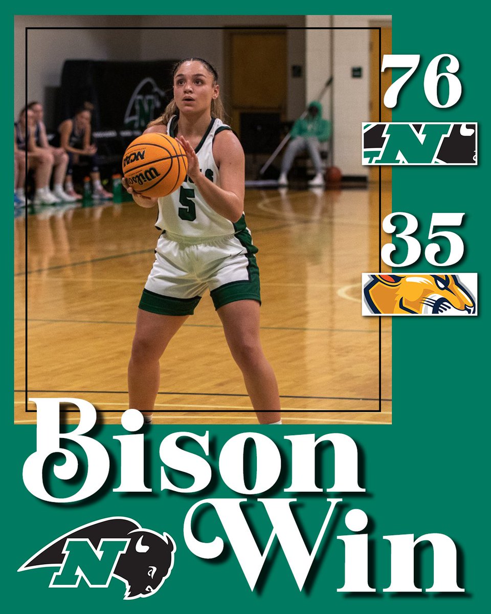 ncbison's tweet photo. One down...a whole season to go! @ncbison_wbball opens the 2023-24 slate with a 76-35 win over MCLA! #BisonPride🦬

Summer Klein: 18 PTS, 5 REB, 2 AST
Abriana Vazquez: 16 PTS, 4 AST, 8 STL
Adriana Romano: 11 PTS, 4 STL, 3 REB https://t.co/XGFDuWPveC
