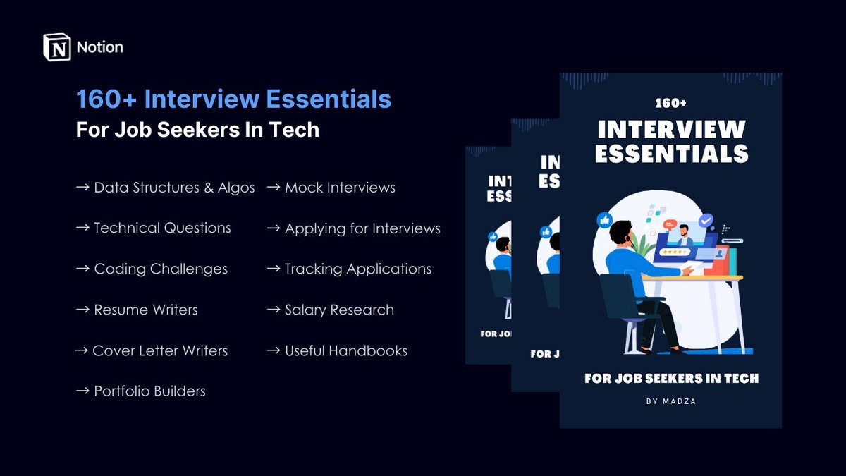Cracking the Tech Interview is Hard! 🤯

Here's a Huge Collection of 160+ Resources to Help You 👇👇

For the next 24 hours, it's FREE! 🚀

RT &amp; Reply "👋" and I'll DM you the resource!
Follow me (so I can DM)