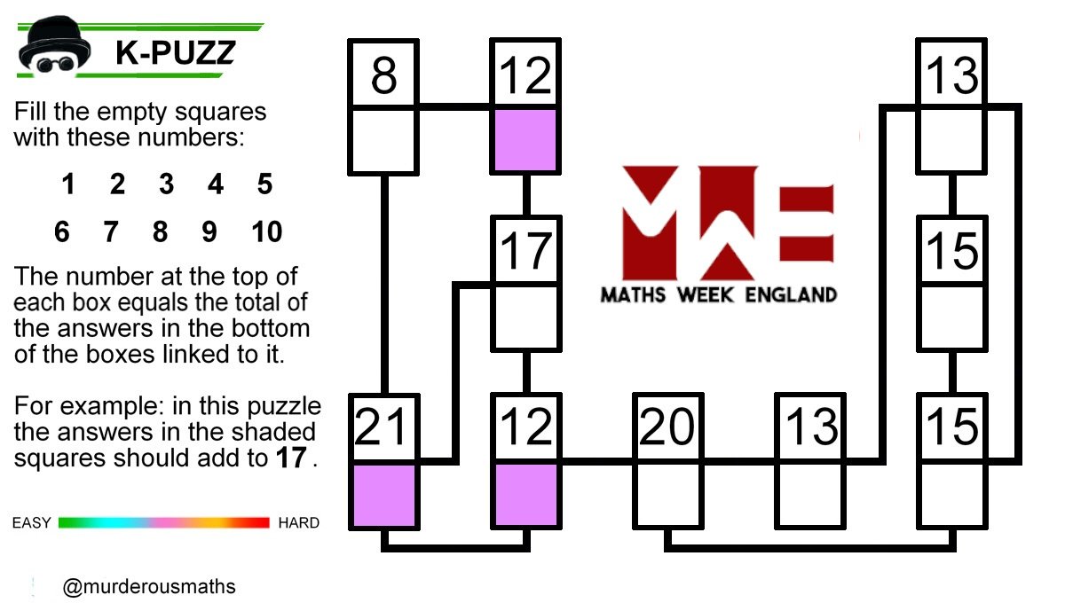 Thursday's puzzle for #MathsWeekEngland