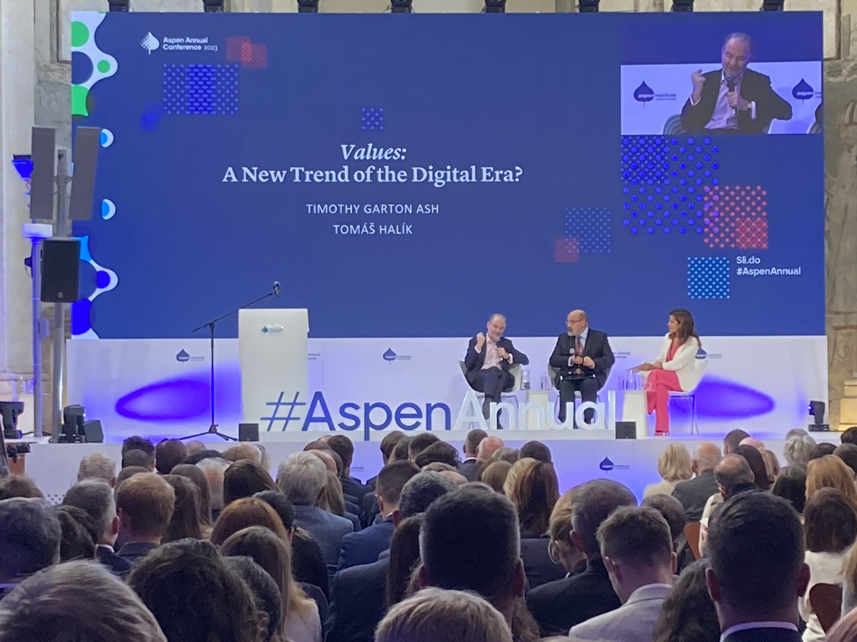 “Today it is not censorship, but ownership, that distorts our media today.” Timothy Garton Ash at the #AspenAnnual2023 by @AspenInstCE titled Values: A New Trend of the Digital Era. Ironic to post this on “Twitter”. #truthseeking #ValueBasedLeadership