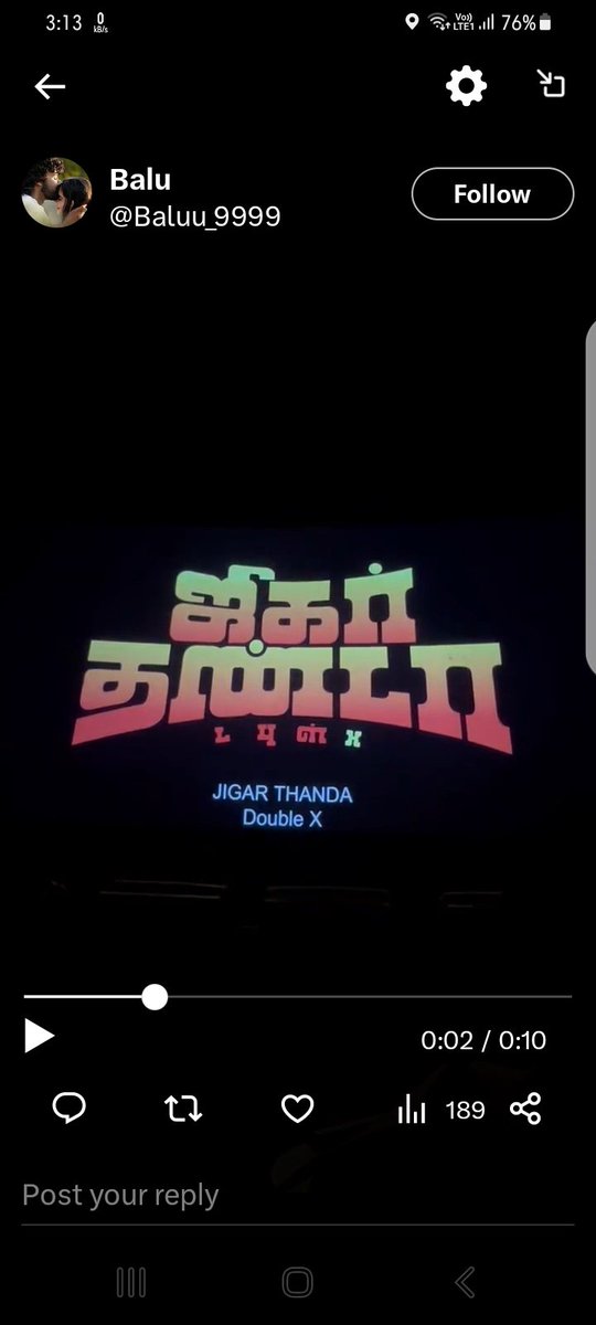 Surpb movie #JigarthandaaXX  watched @KasiTalkies it was brilliant acting @SathishVijayak1 @iam_SJSuryah