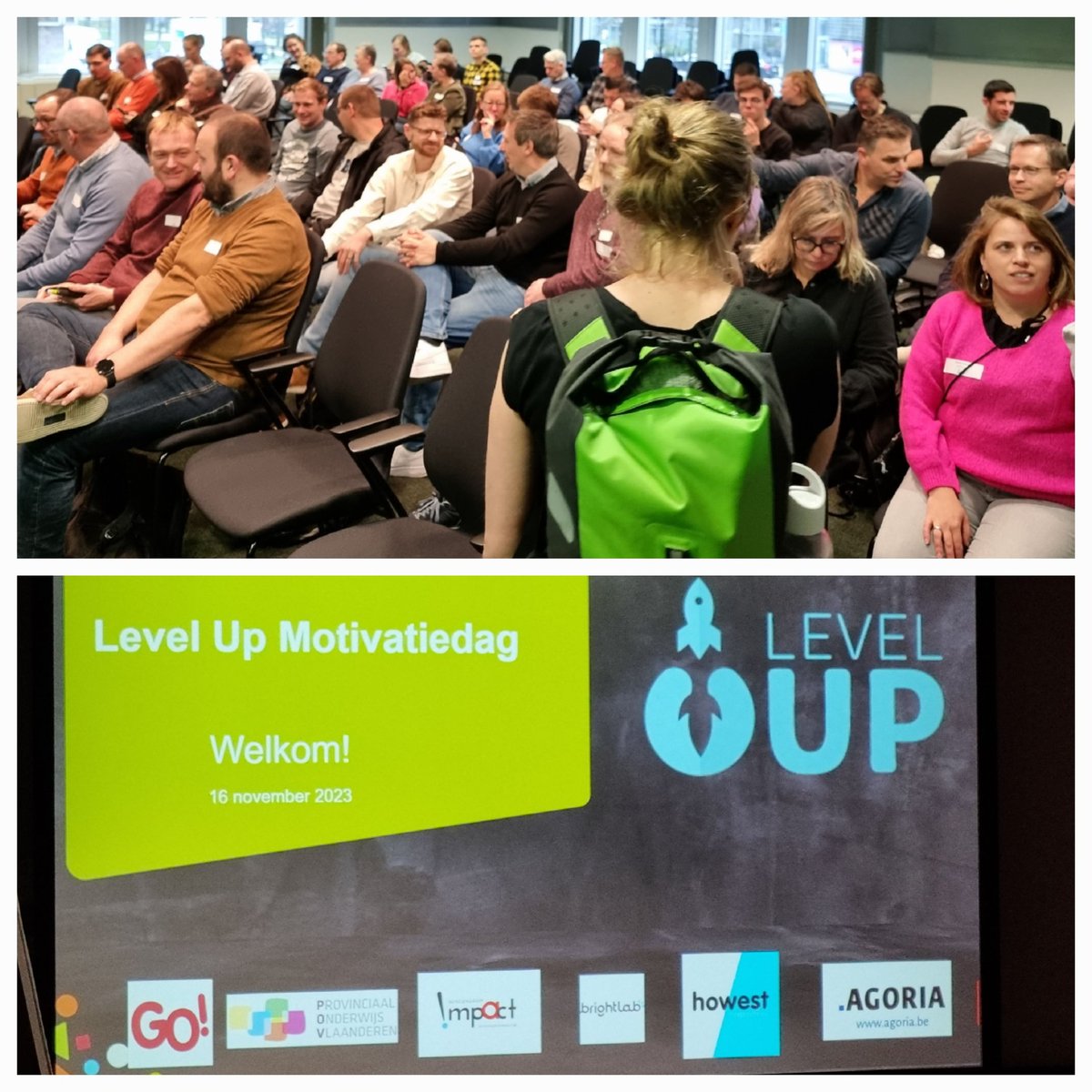 Gezamenlijke sessie van jaar 2 #LevelUp @GO_onderwijs @POV_onderwijs <a href="/howest/">Howest</a> #agoria #Sgimpact <a href="/Brightlab_be/">Brightlab</a>. #digitaalbeleid #professionalisering <a href="/VLAIO_be/">VLAIO</a>
